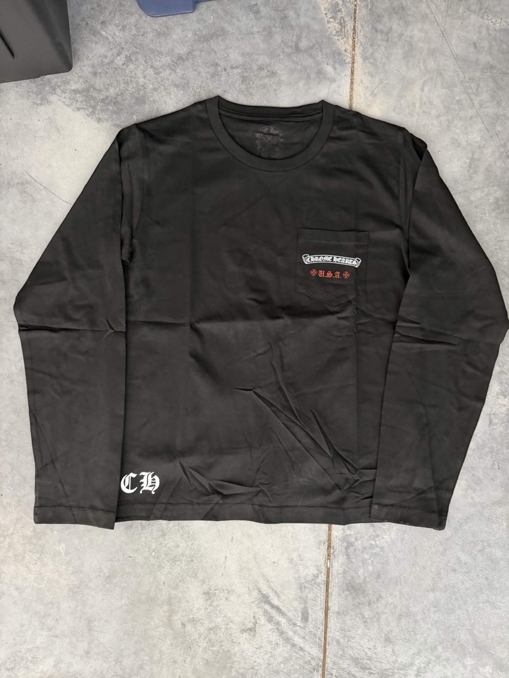 Chrome Hearts USA Flag Long Sleeve Shirt